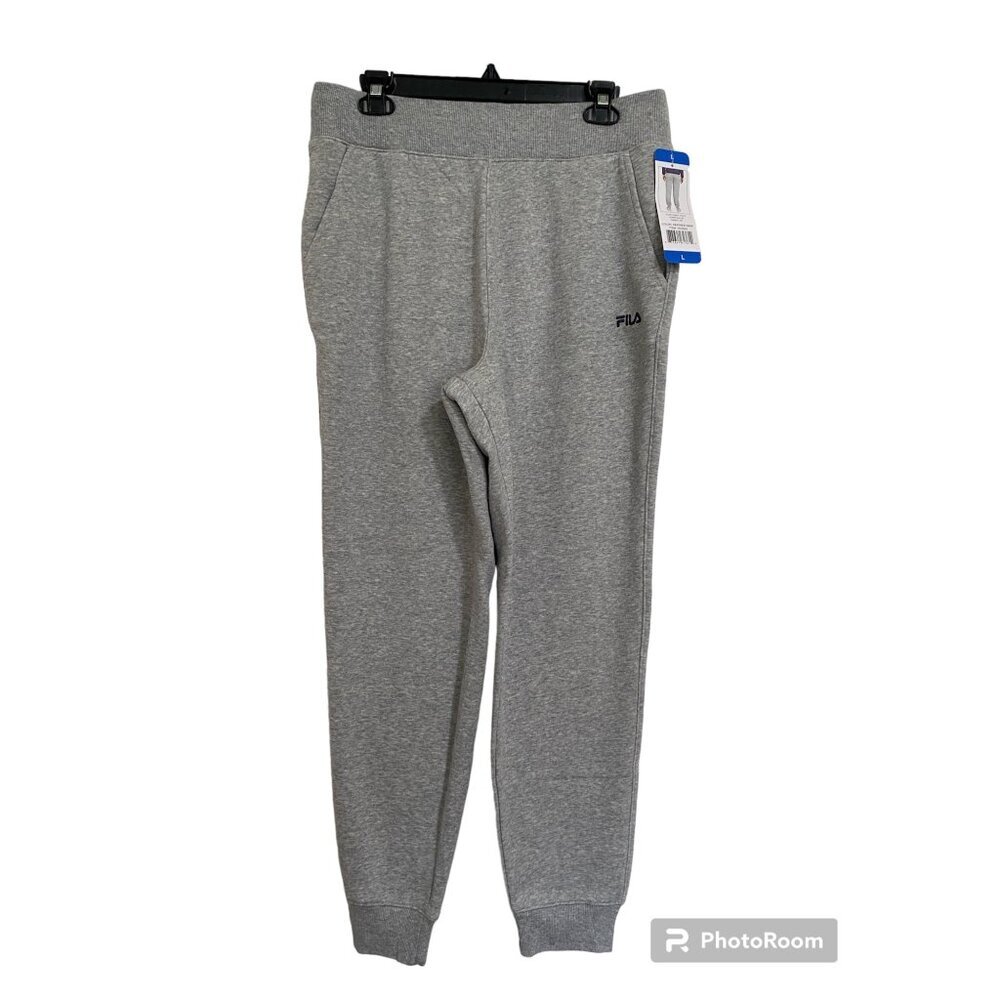 Fila Men's Sweatpants Joggers Black  Size Large Grey